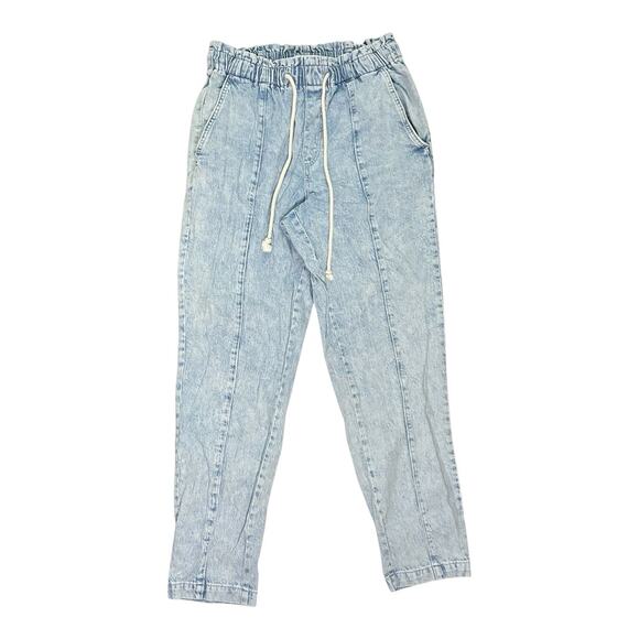 LOFT Denim - Loft Sz S High Tall Rise Jogger Jeans Light Dusty Indigo 100% Cotton Adjustable